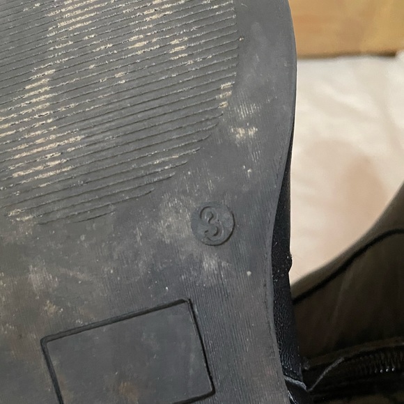 Girls Tall Knee High Black Boots Size 3 - Picture 4 of 6